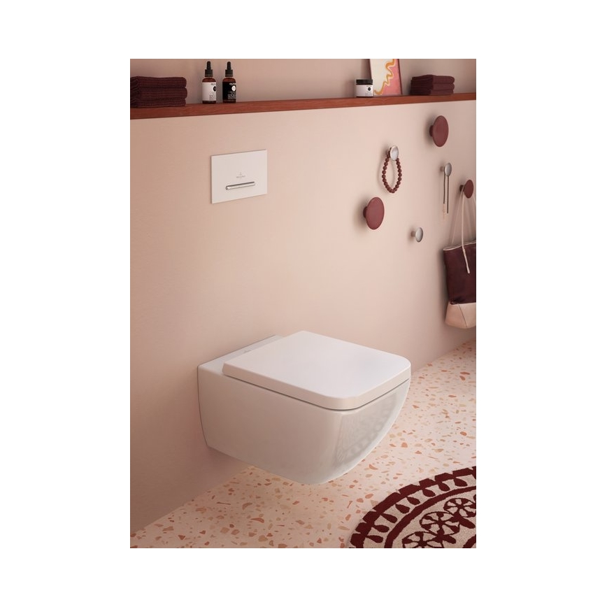 Villeroy & Boch 92216168 - Botón de descarga VICONNECT blanco/cromo brillante