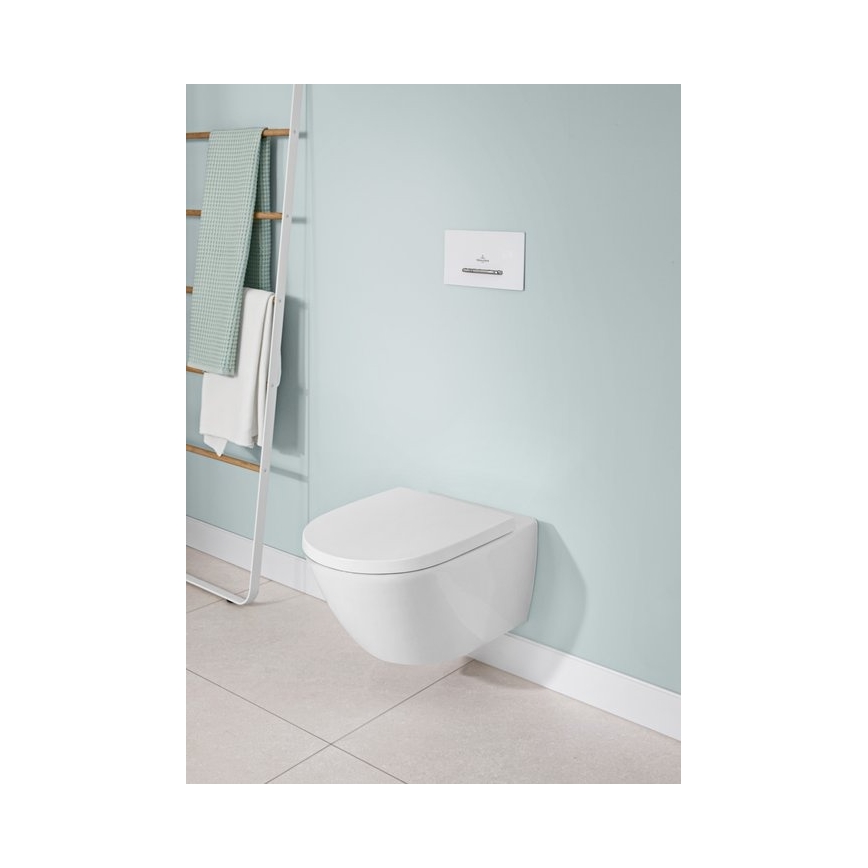 Villeroy & Boch 92216168 - Botón de descarga VICONNECT blanco/cromo brillante