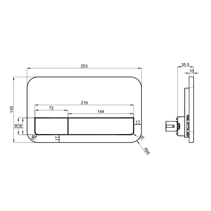 Villeroy & Boch 92249068 - Pulsador de descarga VICONNECT blanco