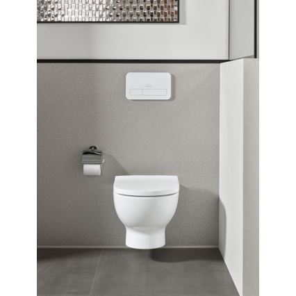 Villeroy & Boch TVA15101300061 - Soporte para papel higiénico ELEMENTS, cromo brillante