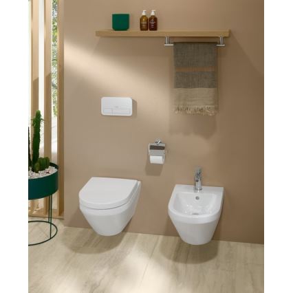 Villeroy & Boch TVA15101300061 - Soporte para papel higiénico ELEMENTS, cromo brillante