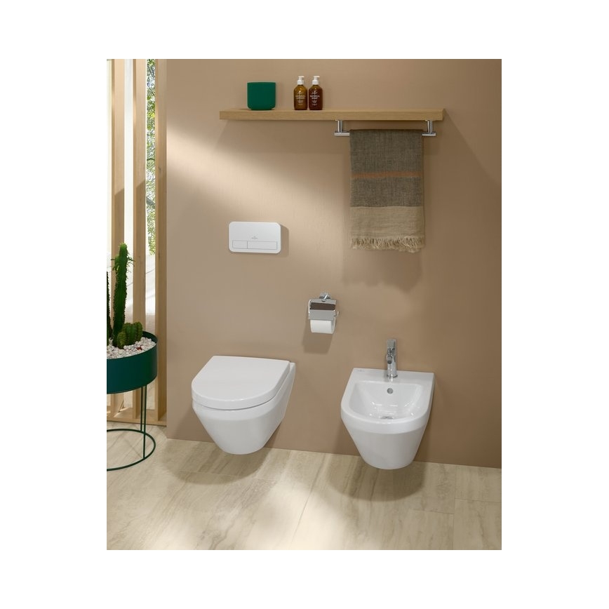Villeroy & Boch TVA15101300061 - Soporte para papel higiénico ELEMENTS, cromo brillante