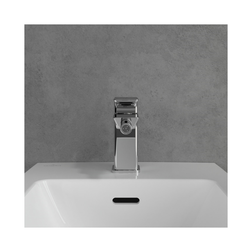 Villeroy & Boch TVB11200100061 - Grifo para bidé + válvula de desagüe SUBWAY 3.0 cromo brillante