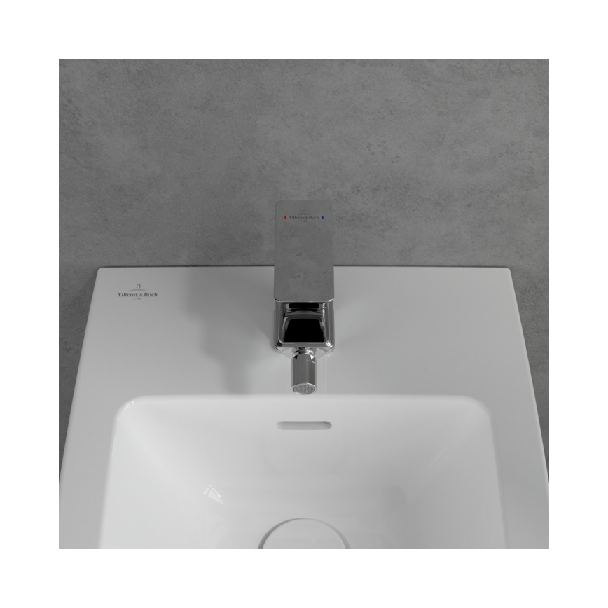 Villeroy & Boch TVB11200100061 - Grifo para bidé + válvula de desagüe SUBWAY 3.0 cromo brillante