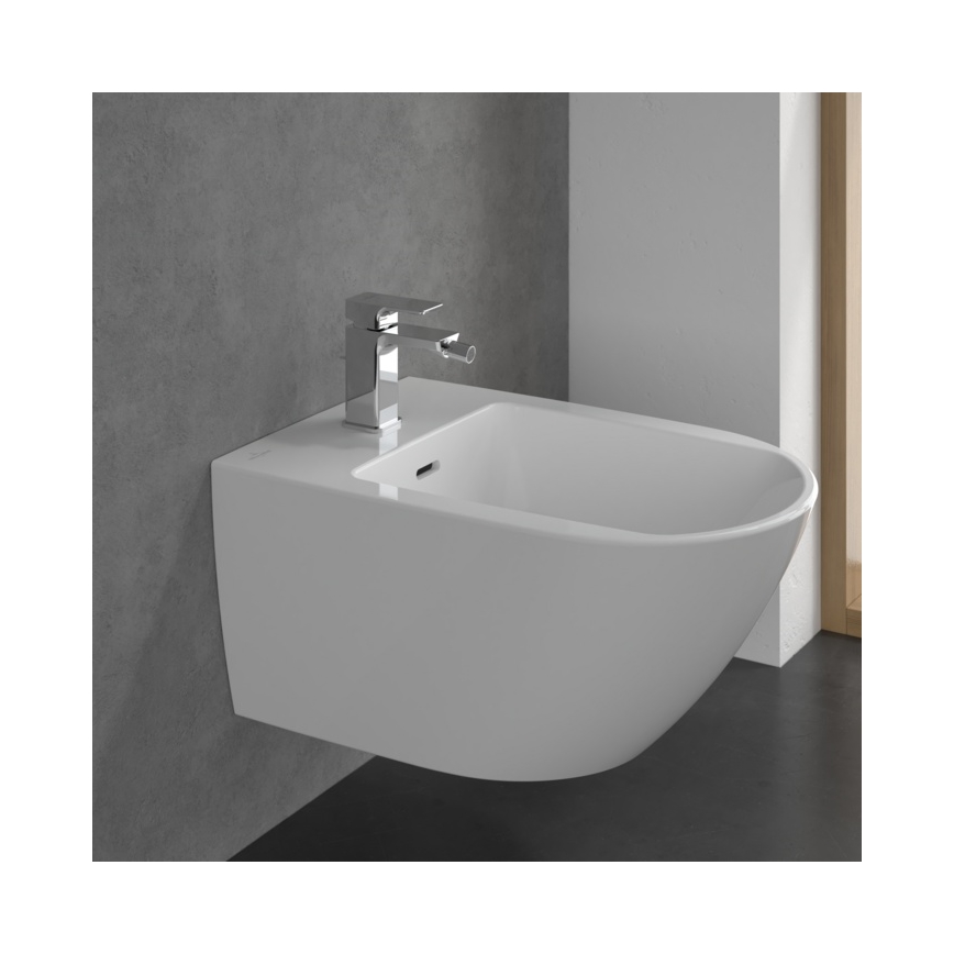 Villeroy & Boch TVB11200100061 - Grifo para bidé + válvula de desagüe SUBWAY 3.0 cromo brillante