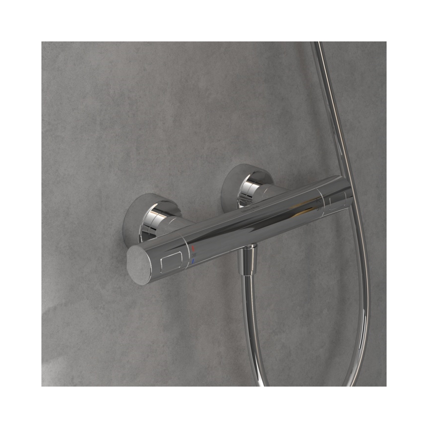 Villeroy & Boch TVS00001700061 - Grifo termostático de ducha TAPS&FITINGS, acabado cromado brillante