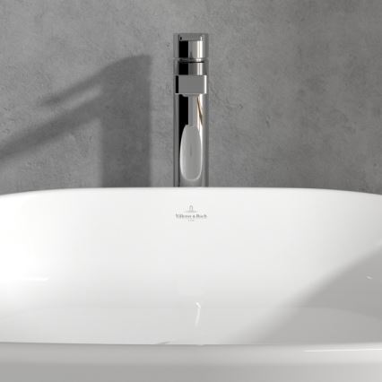 Villeroy & Boch TVW10300500061 - Grifo de lavabo ARCHITECTURA con válvula de desagüe, 32,9 cm, cromado brillante