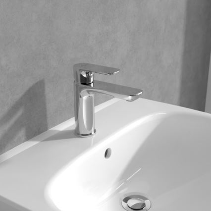 Villeroy & Boch TVW10400300161 - Grifo de lavabo O.NOVO 15,5 cm cromo brillante