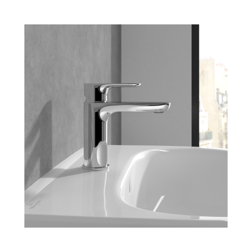 Villeroy & Boch TVW10400300161 - Grifo de lavabo O.NOVO 15,5 cm cromo brillante