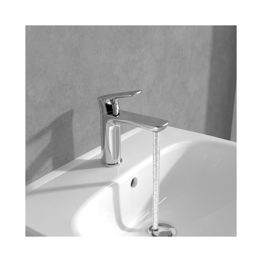 Villeroy & Boch TVW10400300161 - Grifo de lavabo O.NOVO 15,5 cm cromo brillante