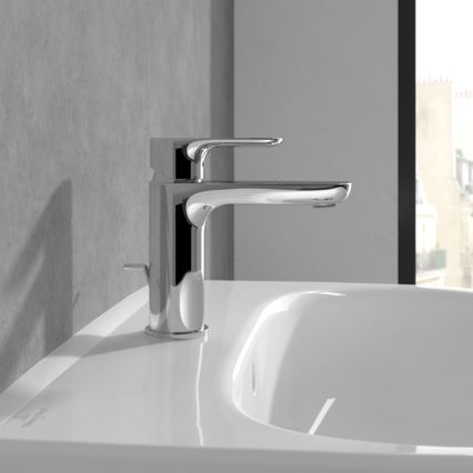 Villeroy & Boch TVW10400400161 - Grifo de lavabo O.NOVO 15,5 cm cromo brillante