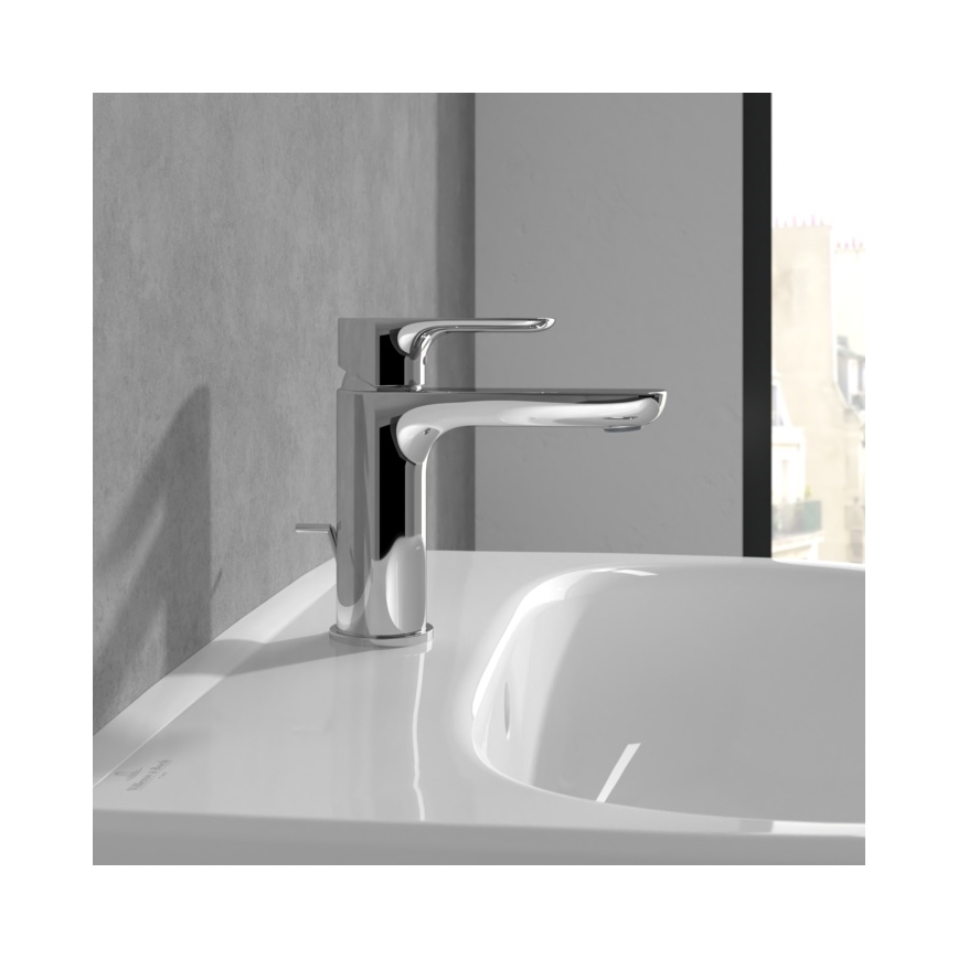 Villeroy & Boch TVW10400400161 - Grifo de lavabo O.NOVO 15,5 cm cromo brillante