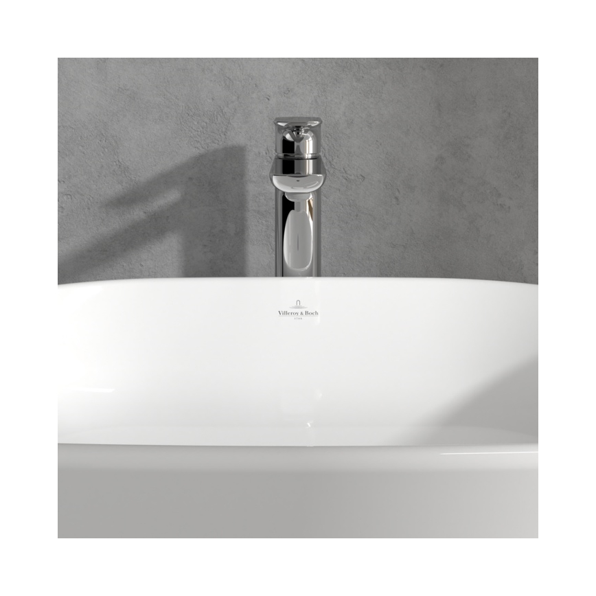 Villeroy & Boch TVW10410511061 - Grifo para lavabo + válvula de desagüe O.NOVO 29,5 cm cromo brillante