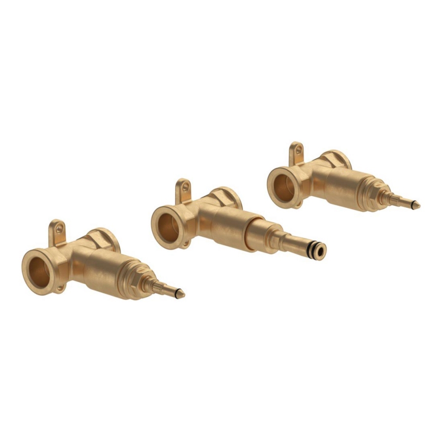 Villeroy & Boch TVW10610B15200 - Unidad de instalación empotrada para grifería de 3 orificios LOOP&FRIENDS, latón