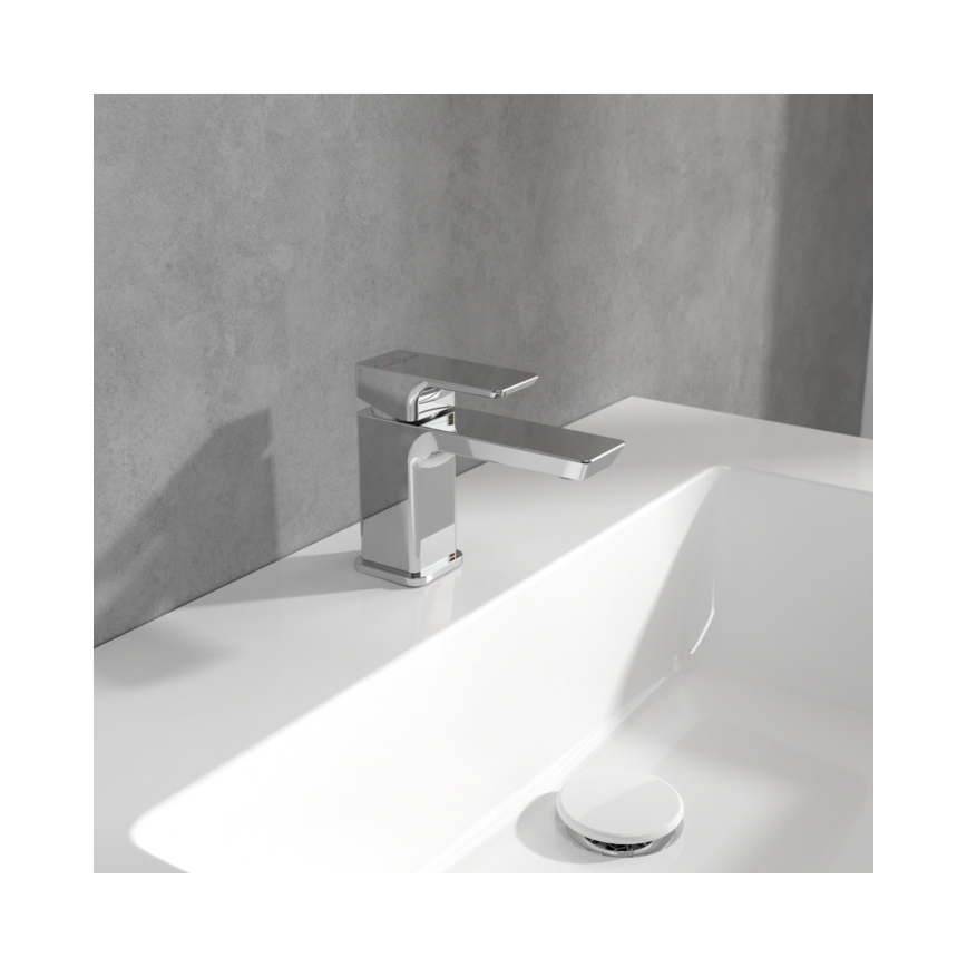 Villeroy & Boch TVW11200100161 - Grifo de lavabo SUBWAY 3.0 12,5 cm cromo pulido