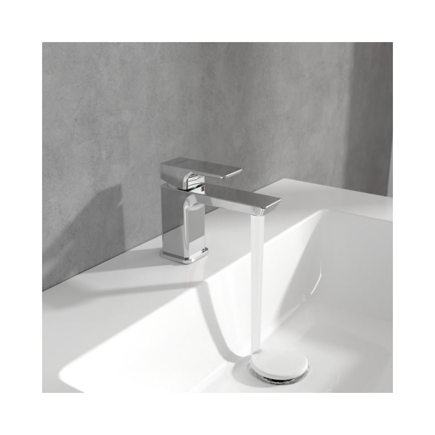 Villeroy & Boch TVW11200100161 - Grifo de lavabo SUBWAY 3.0 12,5 cm cromo pulido