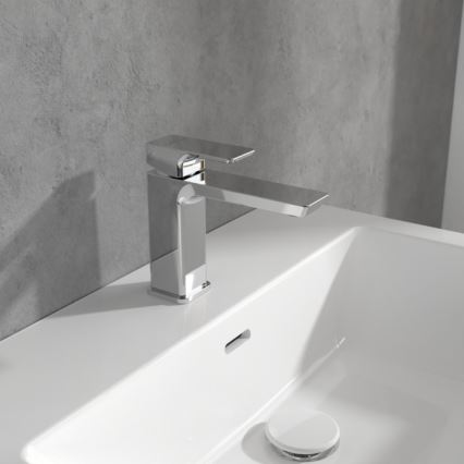 Villeroy & Boch TVW11200300061 - Grifo de lavabo SUBWAY 15,5 cm, cromo pulido