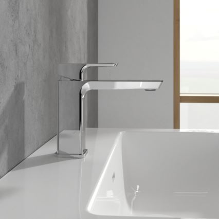 Villeroy & Boch TVW11200300061 - Grifo de lavabo SUBWAY 15,5 cm, cromo pulido