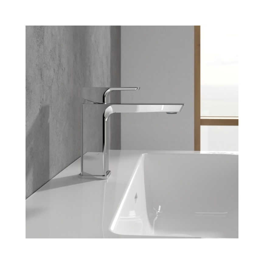 Villeroy & Boch TVW11200300061 - Grifo de lavabo SUBWAY 15,5 cm, cromo pulido