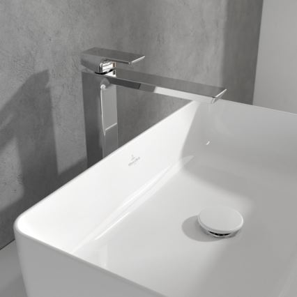 Villeroy & Boch TVW11200400061 - Grifo monomando para lavabo SUBWAY 3.0 29,5 cm, cromo brillante