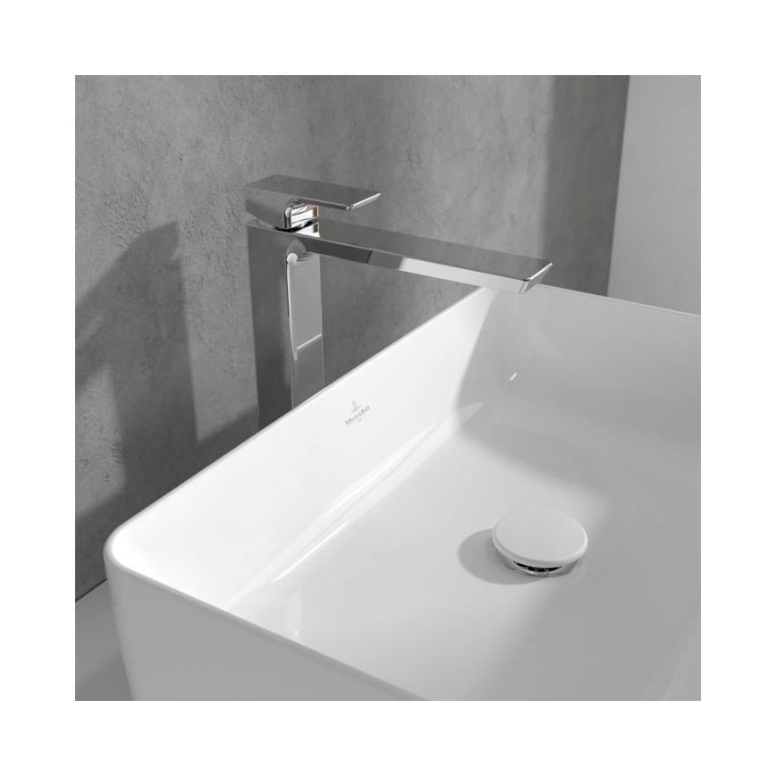 Villeroy & Boch TVW11200400061 - Grifo monomando para lavabo SUBWAY 3.0 29,5 cm, cromo brillante