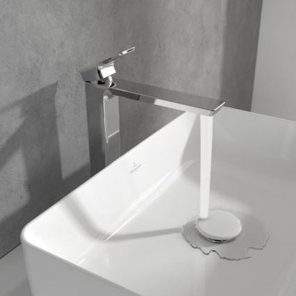 Villeroy & Boch TVW11200400061 - Grifo monomando para lavabo SUBWAY 3.0 29,5 cm, cromo brillante