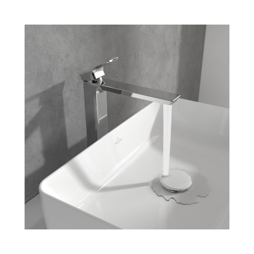Villeroy & Boch TVW11200400061 - Grifo monomando para lavabo SUBWAY 3.0 29,5 cm, cromo brillante