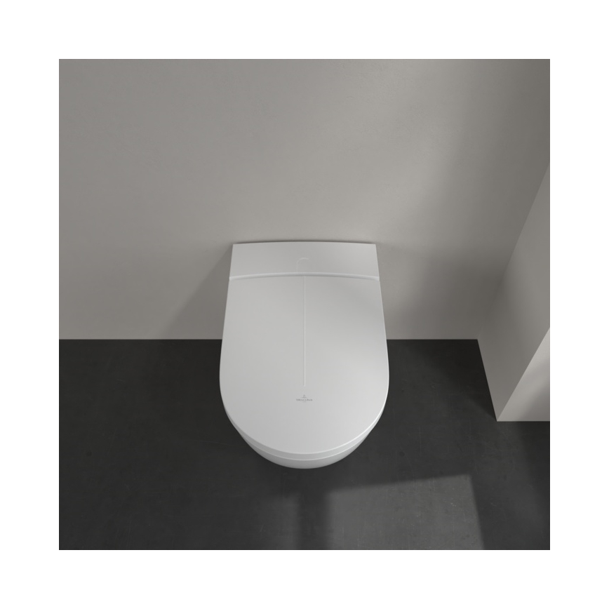 Villeroy & Boch V0E100R1 - Bidé suspendido con asiento SoftClose VICLEAN cerámica/blanco +mando a distancia