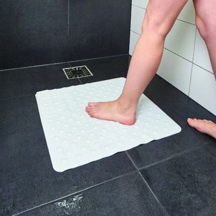 Vitility - Alfombrilla antideslizante para ducha 54 x 54 cm blanca