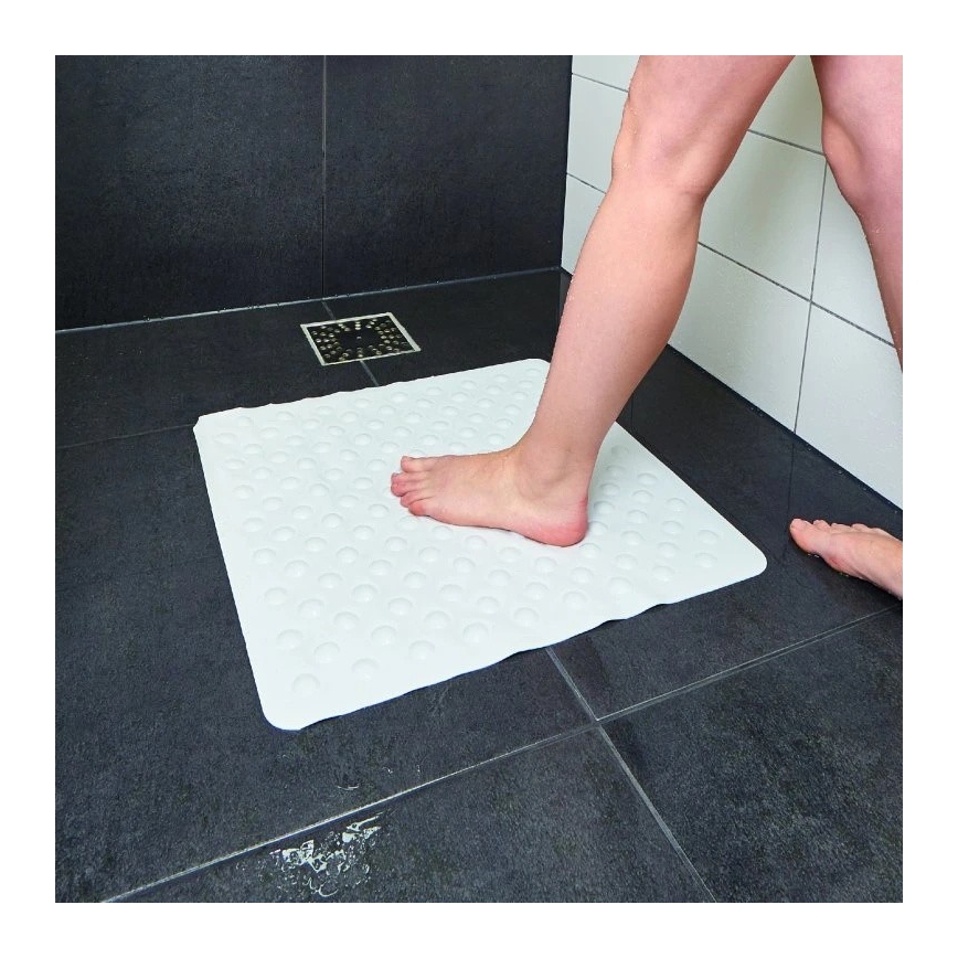 Vitility - Alfombrilla antideslizante para ducha 54 x 54 cm blanca