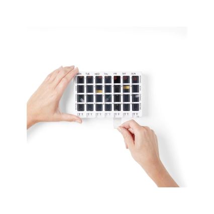 Vitility - Dispensador semanal de medicamentos blanco/negro