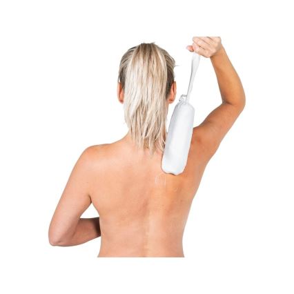 Vitility - Esponja de baño con mango, blanca