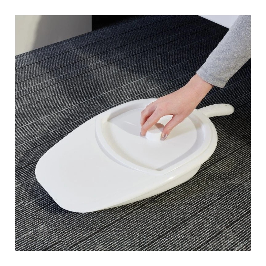 Vitility - Orinal para cama con tapa blanco