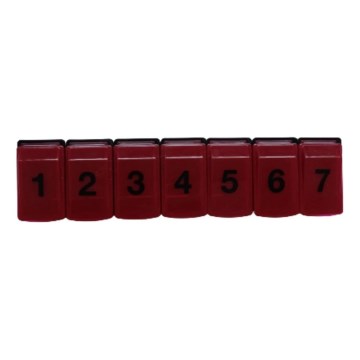 Vitility - Pastillero semanal rojo