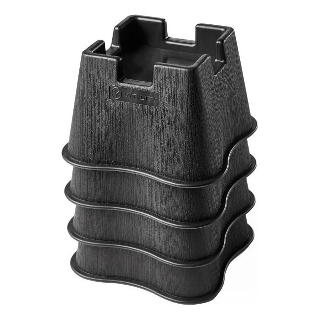 Vitility - Set de 4 elevadores para cama de 7 cm, negro