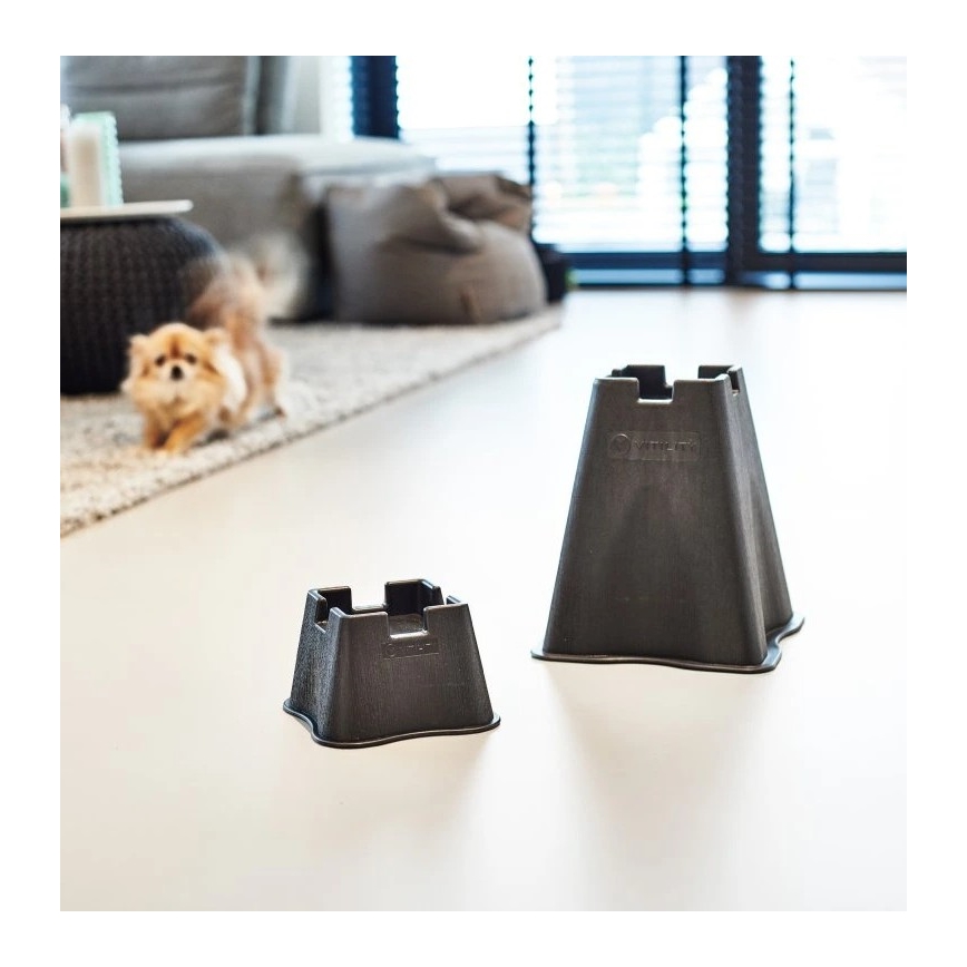 Vitility - Set de 4 elevadores para cama de 7 cm, negro