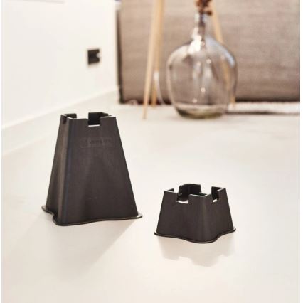 Vitility - Set de 4 elevadores para cama de 7 cm, negro