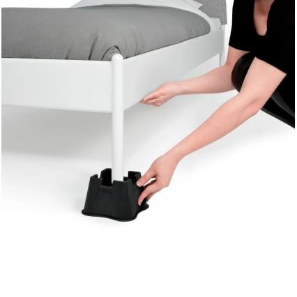 Vitility - Set de 4 elevadores para cama de 7 cm, negro
