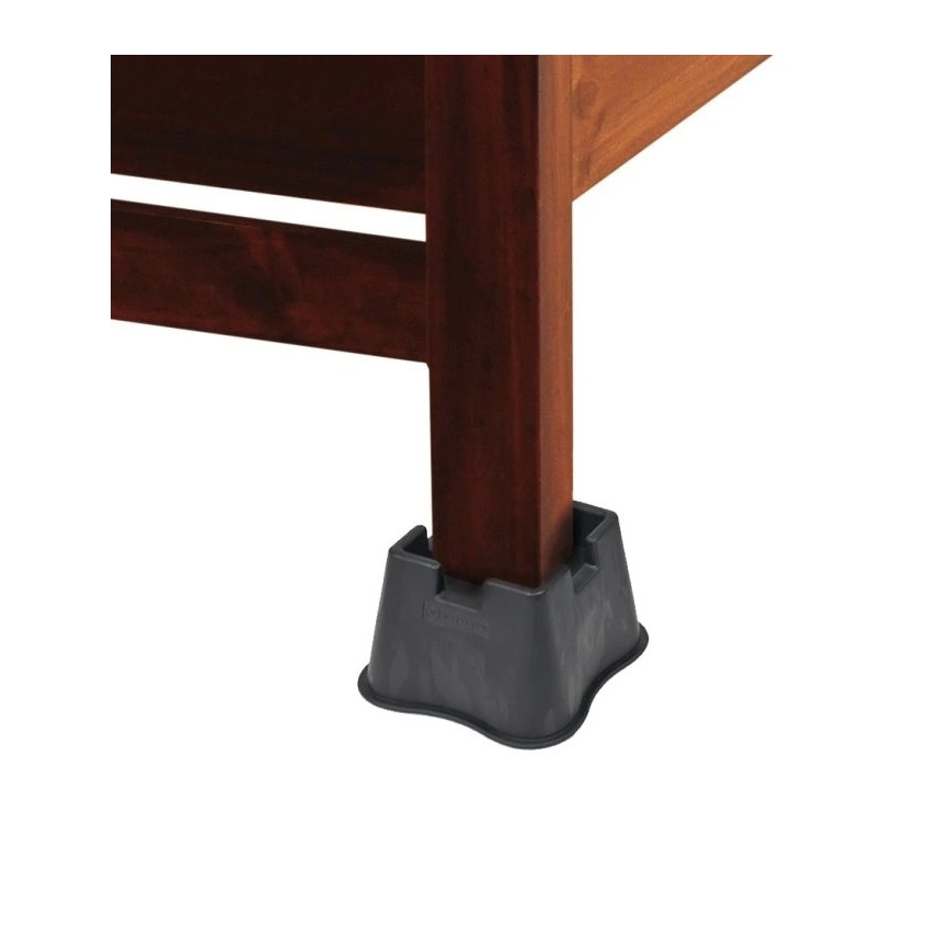 Vitility - Set de 4 elevadores para cama de 7 cm, negro