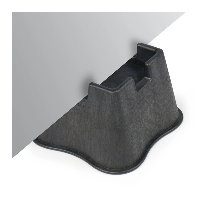 Vitility - Set de 4 elevadores para cama de 7 cm, negro