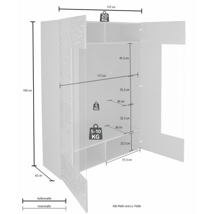 Vitrina ARIA antracita