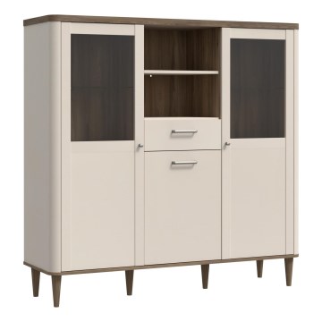 Vitrina VIRO marrón/beige