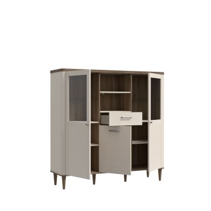 Vitrina VIRO marrón/beige