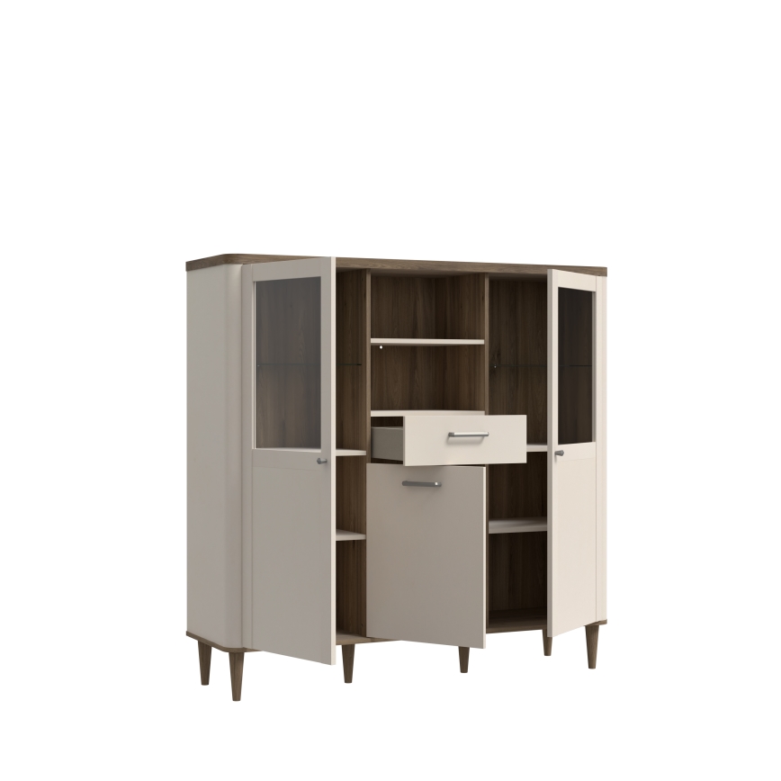 Vitrina VIRO marrón/beige