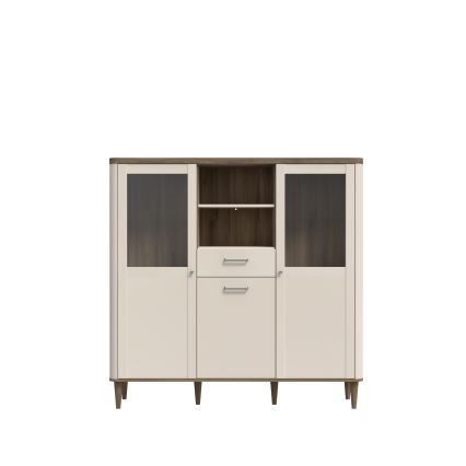 Vitrina VIRO marrón/beige