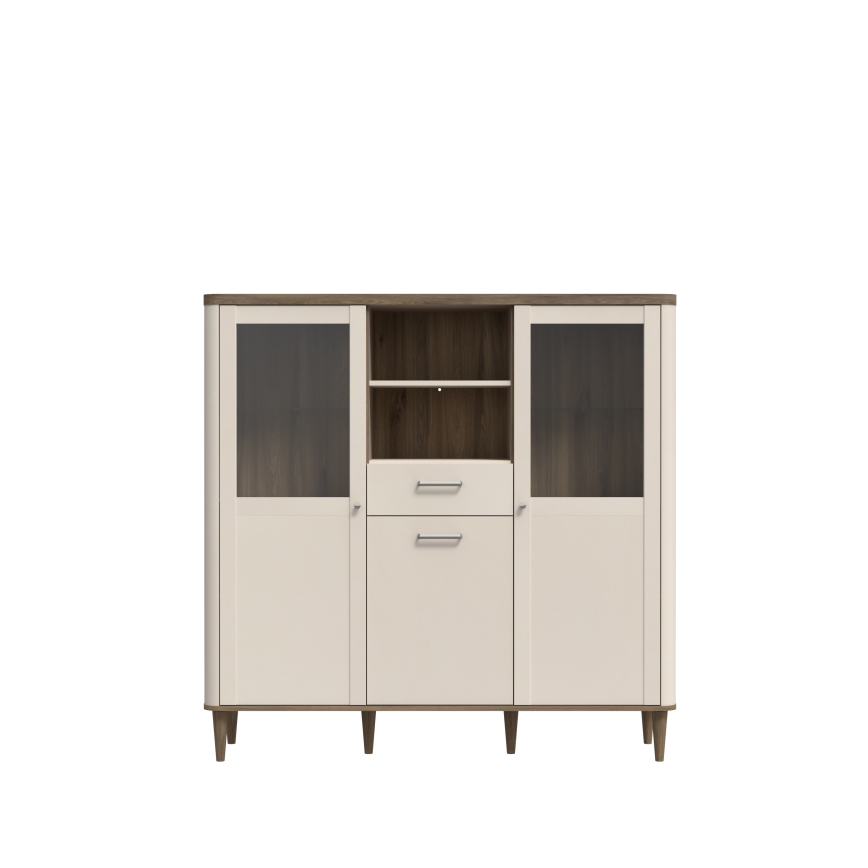 Vitrina VIRO marrón/beige