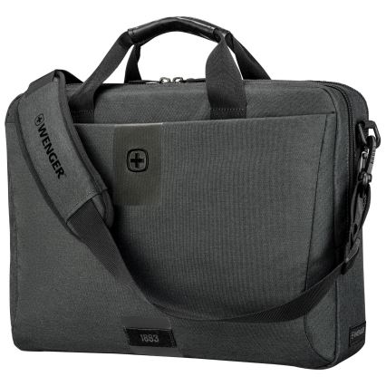 Wenger - Bolsa para portátil 15 l 16" con bolsillo para tableta 10" MX ECO Brief gris