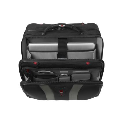 Wenger - Equipaje de viaje con ruedas 29 l + Funda para computadora portátil 15,6" Granada negro