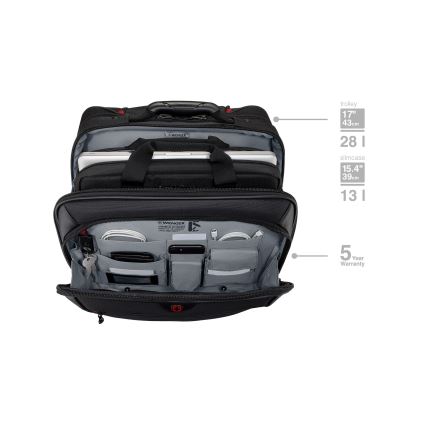 Wenger - Maleta de viaje con ruedas 23 l 17" + bolsa para portátil 15,4" Potomac negro