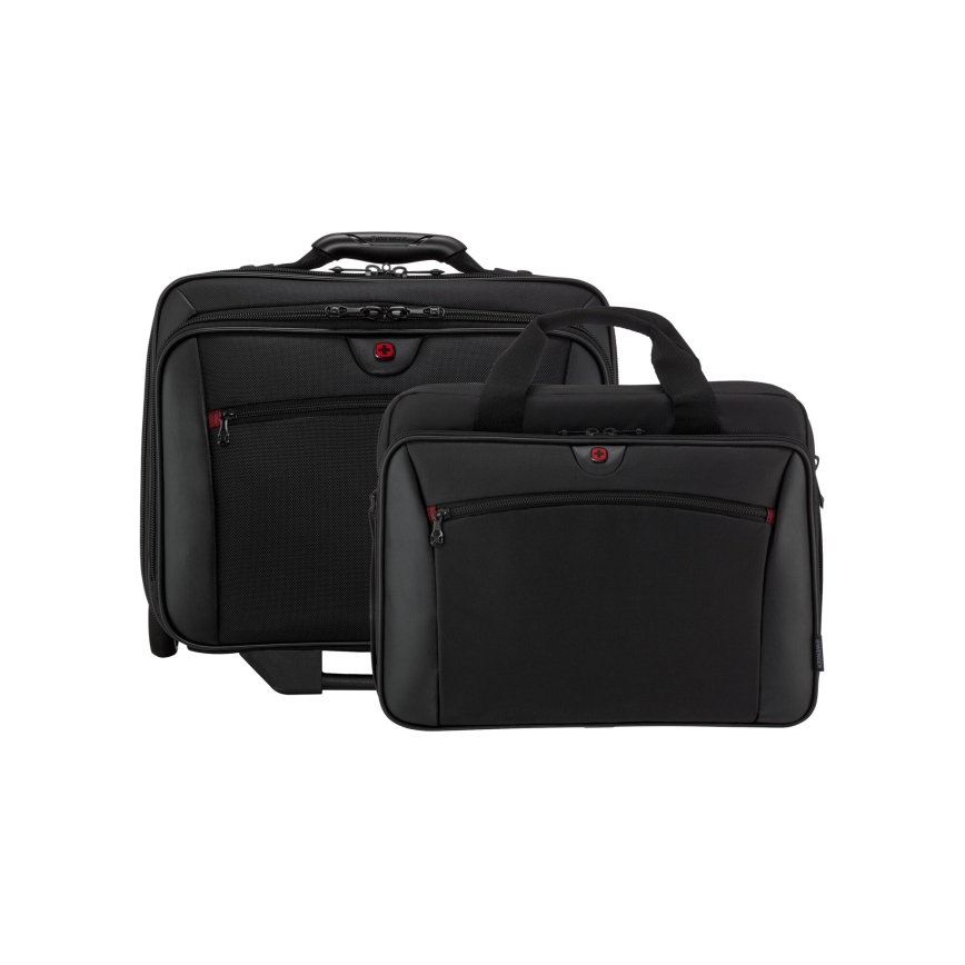 Wenger - Maleta de viaje con ruedas 23 l 17" + bolsa para portátil 15,4" Potomac negro
